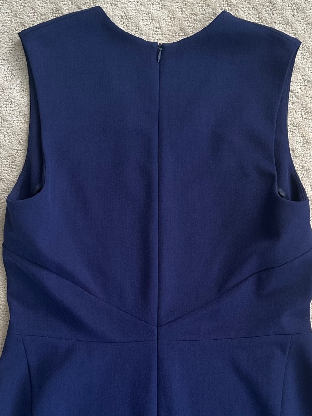MM Lafleur Annie A-Line Sheath Dress Navy 10 Career Office Minimalist Classic - Picture 9 of 13